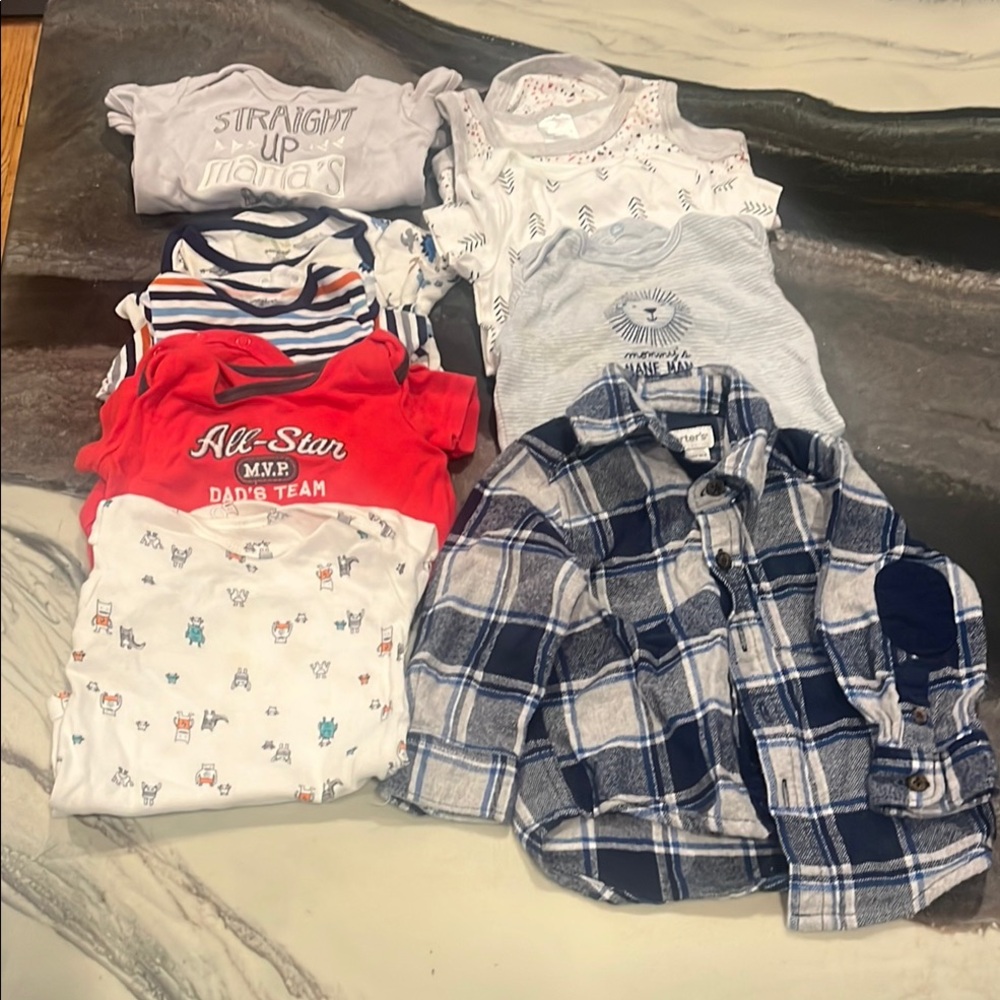 Plaid Blue and White Kids Shirt